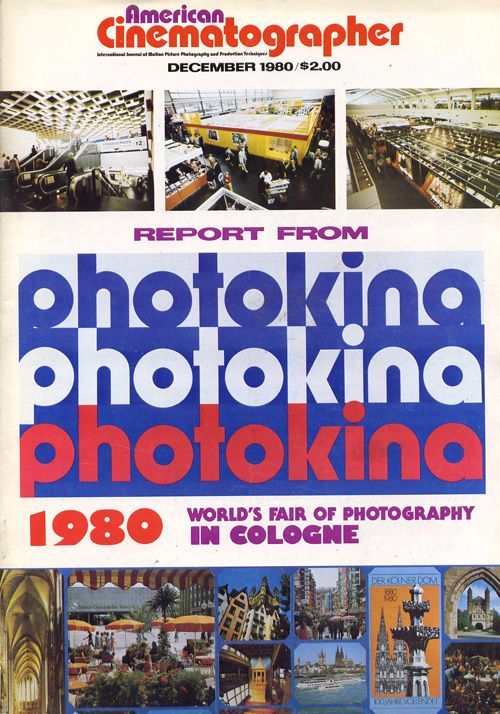 AMERICAN CINEMATOGRAPHER magazine side cover Issue 738 December 1980