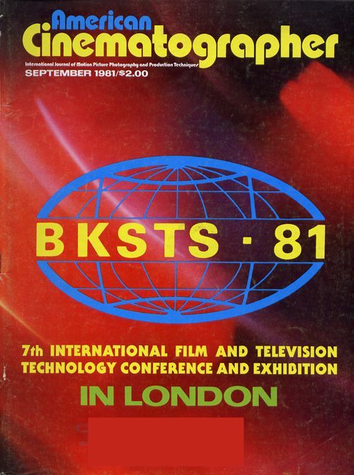 AMERICAN CINEMATOGRAPHER magazine side cover Issue 747 September 1981