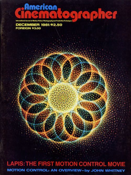 AMERICAN CINEMATOGRAPHER magazine side cover Issue 750 December 1981