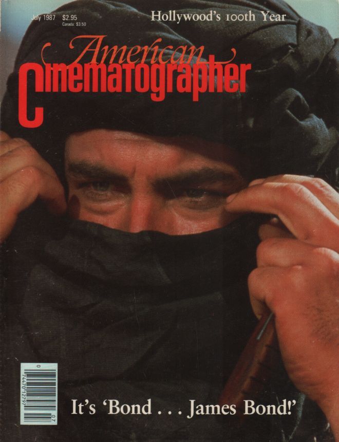 AMERICAN CINEMATOGRAPHER magazine side cover Issue 816 July 1987
