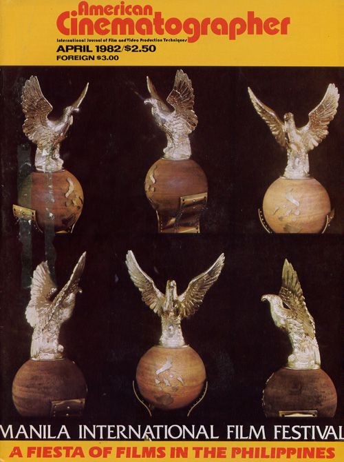 AMERICAN CINEMATOGRAPHER magazine side cover Issue 754 April 1982
