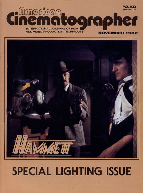 AMERICAN CINEMATOGRAPHER magazine side cover Issue 761 November 1982