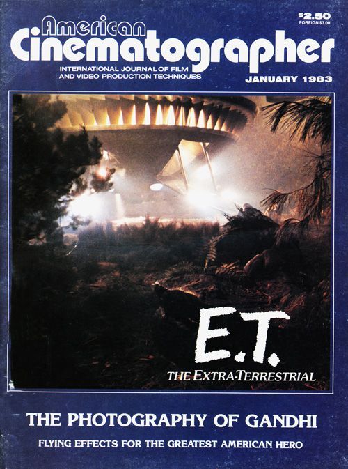 AMERICAN CINEMATOGRAPHER magazine side cover Issue 763 January 1983