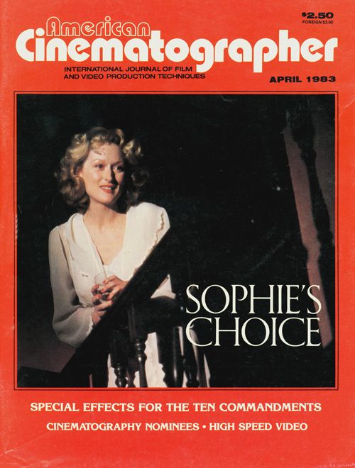 AMERICAN CINEMATOGRAPHER magazine side cover Issue 766 April 1983