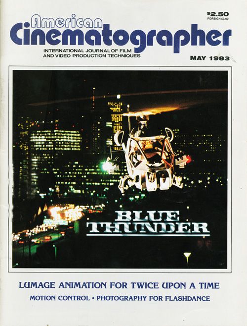 AMERICAN CINEMATOGRAPHER magazine side cover Issue 767 May 1983