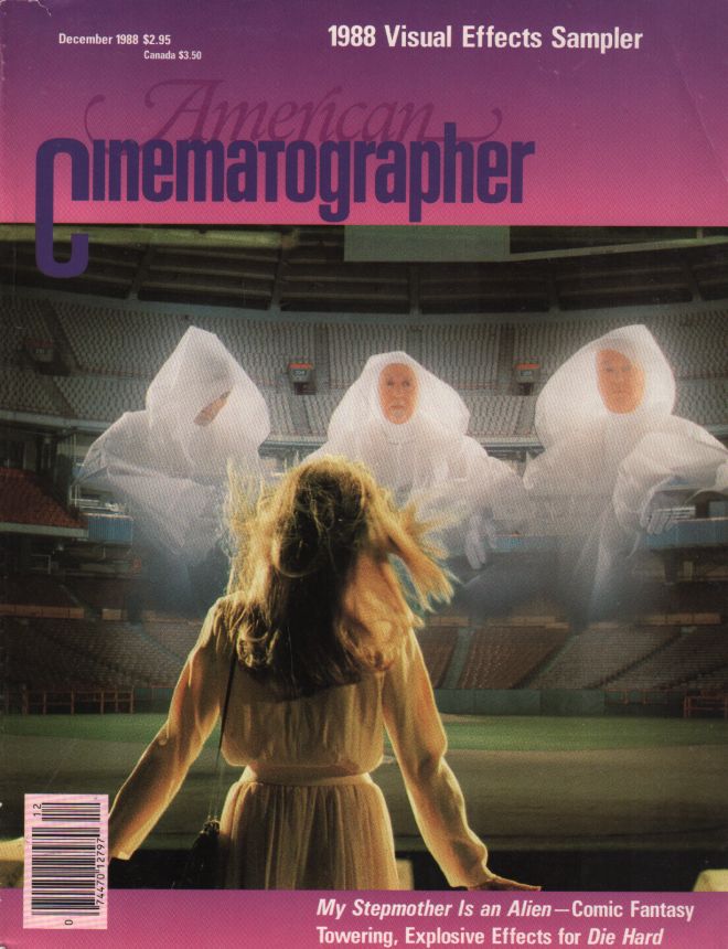 AMERICAN CINEMATOGRAPHER magazine side cover Issue 833 December 1988