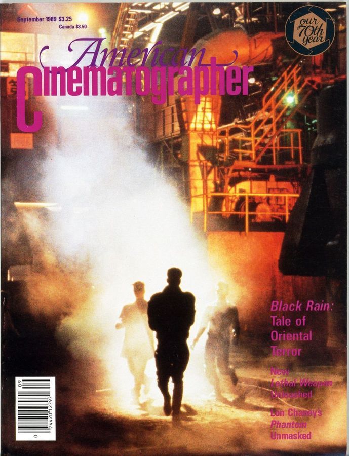 AMERICAN CINEMATOGRAPHER magazine side cover Issue 842 September 1989