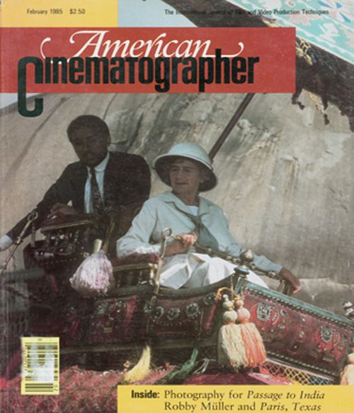 AMERICAN CINEMATOGRAPHER magazine side cover Issue 787 February 1985