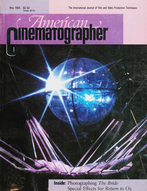 AMERICAN CINEMATOGRAPHER magazine side cover Issue 790 May 1985
