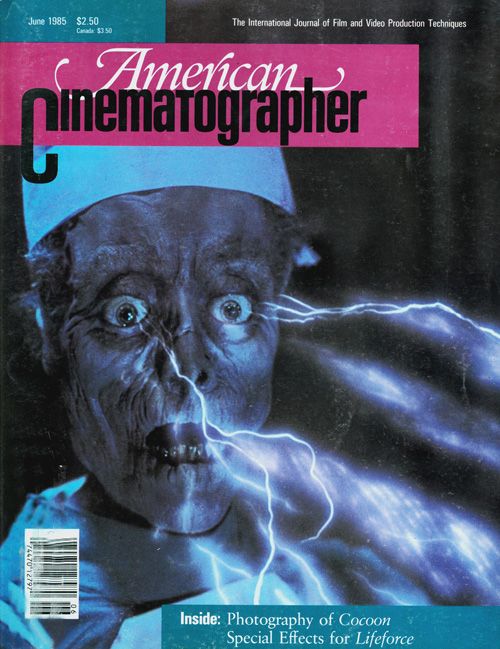 AMERICAN CINEMATOGRAPHER magazine side cover Issue 791 June 1985