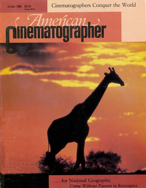 AMERICAN CINEMATOGRAPHER magazine side cover Issue 795 October 1985
