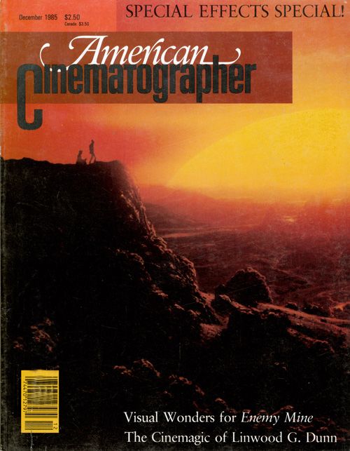 AMERICAN CINEMATOGRAPHER magazine side cover Issue 797 December 1985