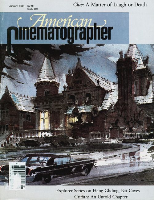 AMERICAN CINEMATOGRAPHER magazine side cover Issue 798 January 1986