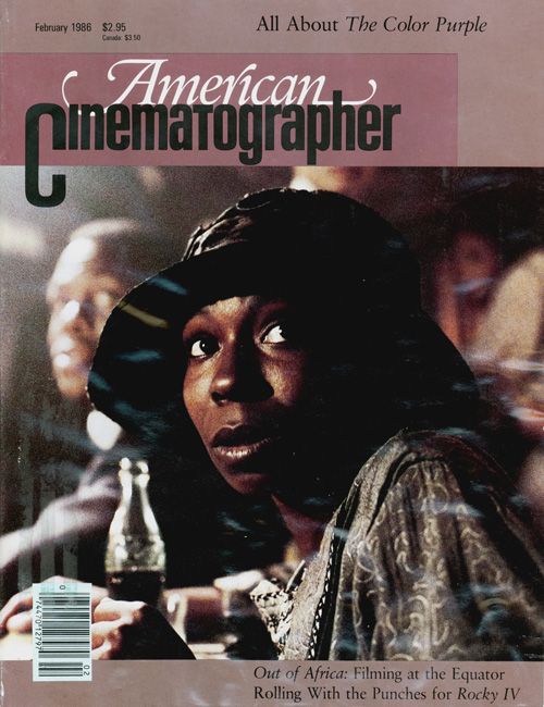 AMERICAN CINEMATOGRAPHER magazine side cover Issue 799 February 1986