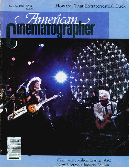 AMERICAN CINEMATOGRAPHER magazine side cover Issue 806 September 1986