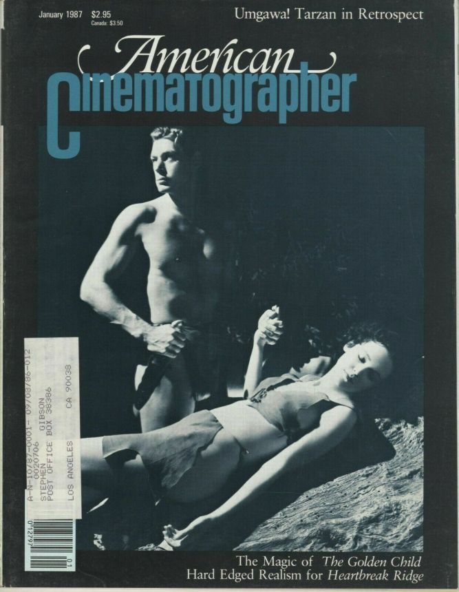 AMERICAN CINEMATOGRAPHER magazine side cover Issue 810 January 1987