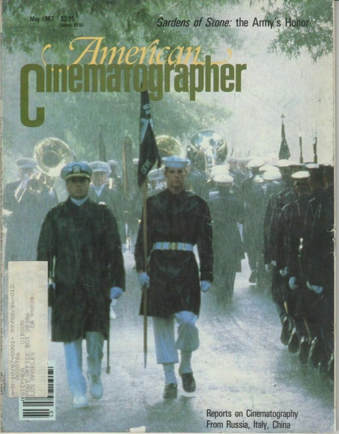 AMERICAN CINEMATOGRAPHER magazine side cover Issue 814 May 1987