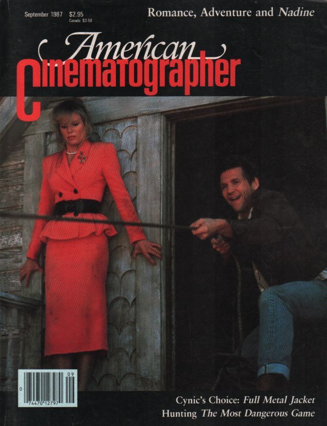 AMERICAN CINEMATOGRAPHER magazine side cover Issue 818 September 1987