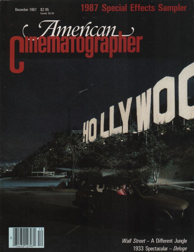 AMERICAN CINEMATOGRAPHER magazine side cover Issue 821 December 1987
