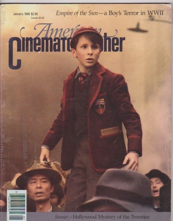 AMERICAN CINEMATOGRAPHER magazine side cover Issue 822 January 1988