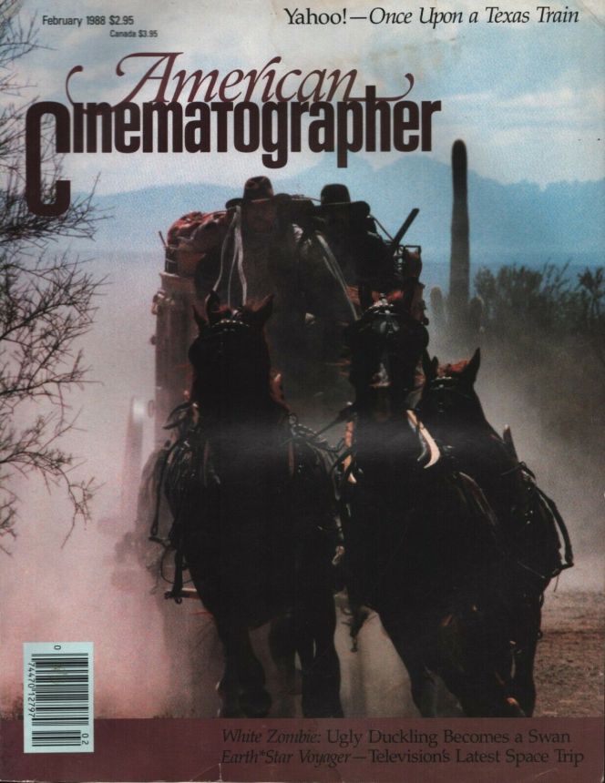 AMERICAN CINEMATOGRAPHER magazine side cover Issue 823 February 1988