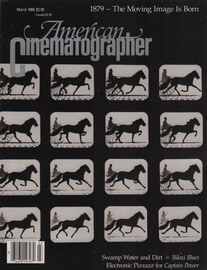 AMERICAN CINEMATOGRAPHER magazine side cover Issue 824 March 1988