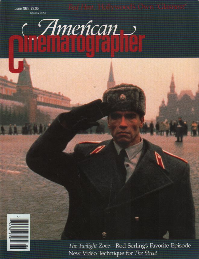 AMERICAN CINEMATOGRAPHER magazine side cover Issue 827 June 1988