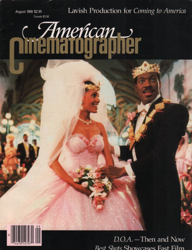 AMERICAN CINEMATOGRAPHER magazine side cover Issue 829 August 1988