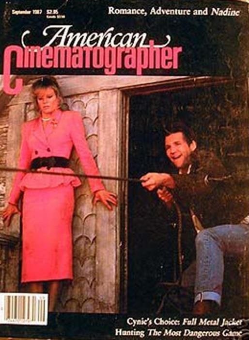 AMERICAN CINEMATOGRAPHER magazine side cover Issue 830 September 1988