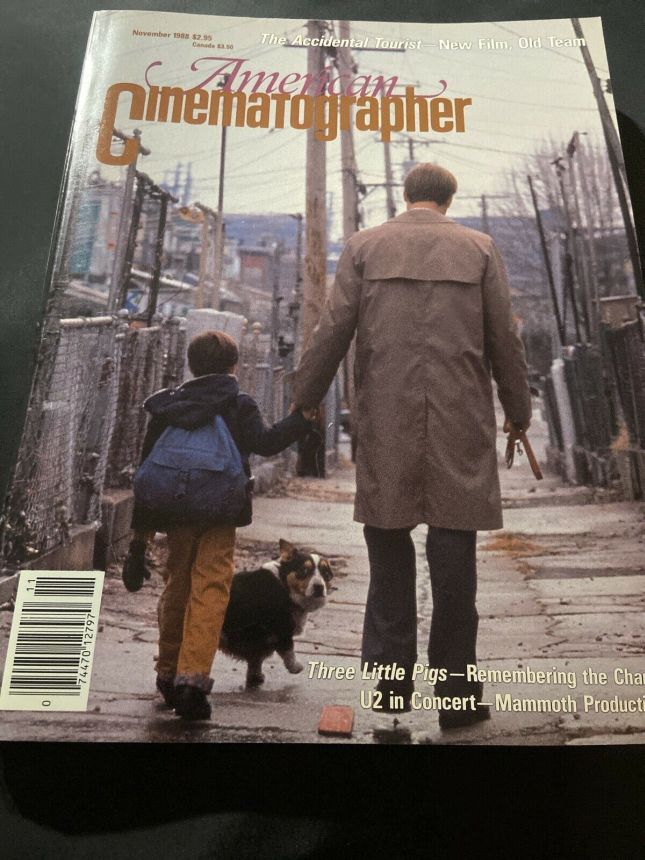 AMERICAN CINEMATOGRAPHER magazine side cover Issue 832 November 1988