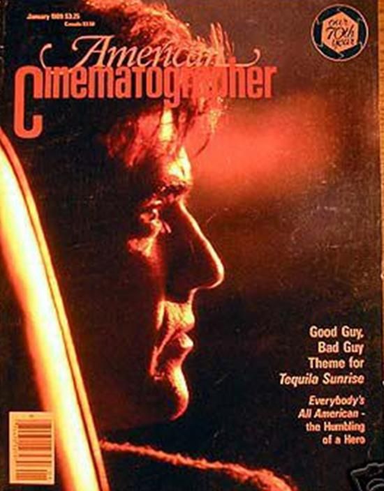 AMERICAN CINEMATOGRAPHER magazine side cover Issue 834 January 1989