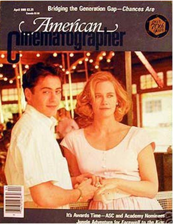 AMERICAN CINEMATOGRAPHER magazine side cover Issue 837 April 1989