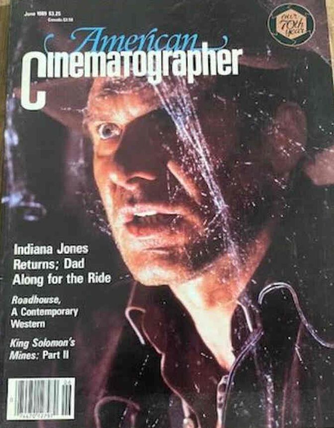 AMERICAN CINEMATOGRAPHER magazine side cover Issue 839 June 1989