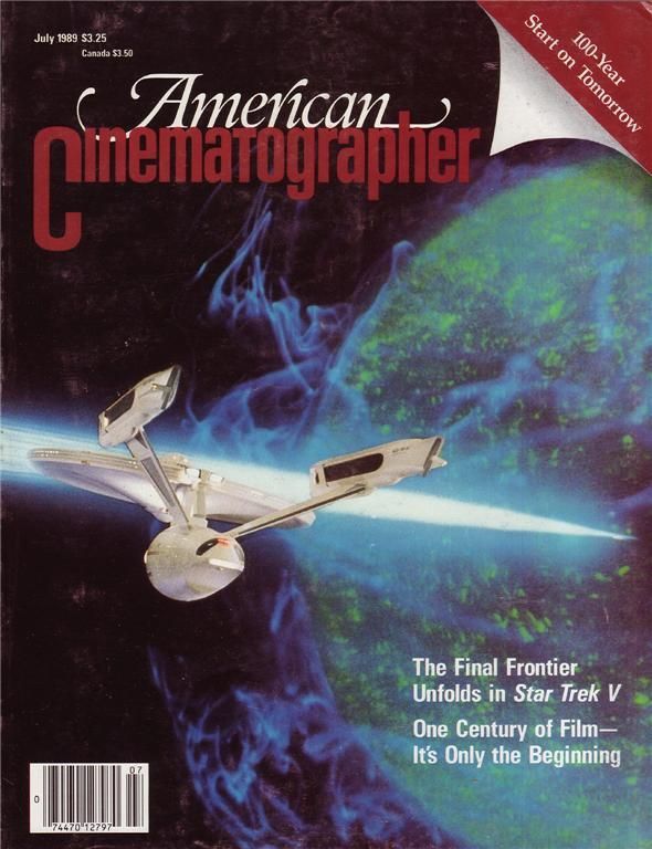 AMERICAN CINEMATOGRAPHER magazine side cover Issue 840 July 1989