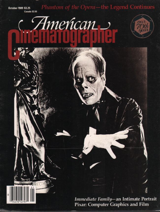AMERICAN CINEMATOGRAPHER magazine side cover Issue 843 October 1989