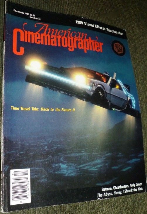 AMERICAN CINEMATOGRAPHER magazine side cover Issue 845 December 1989