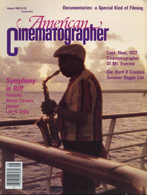 AMERICAN CINEMATOGRAPHER magazine side cover Issue 853 August 1990