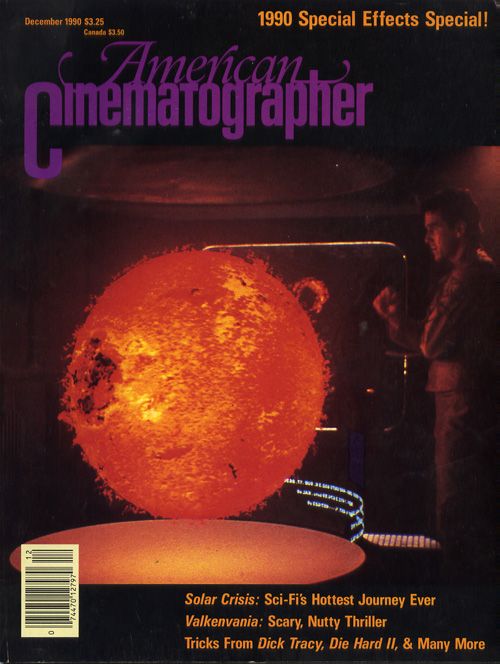 AMERICAN CINEMATOGRAPHER magazine side cover Issue 857 December 1990