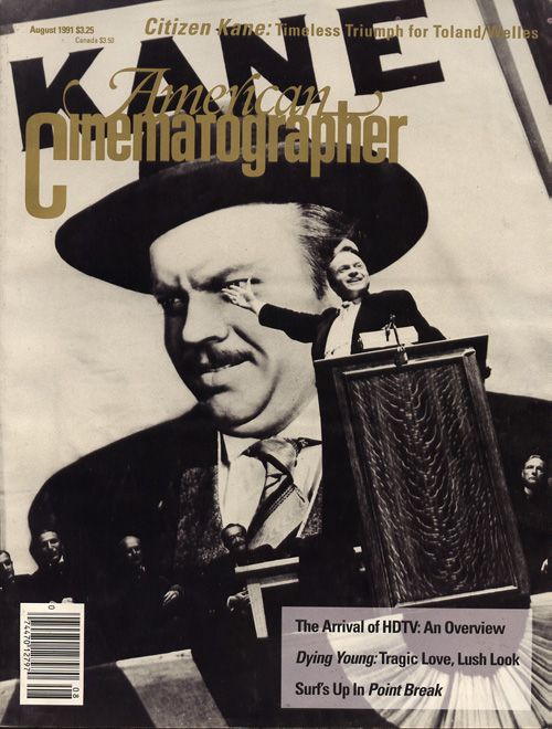 AMERICAN CINEMATOGRAPHER magazine side cover Issue 865 August 1991