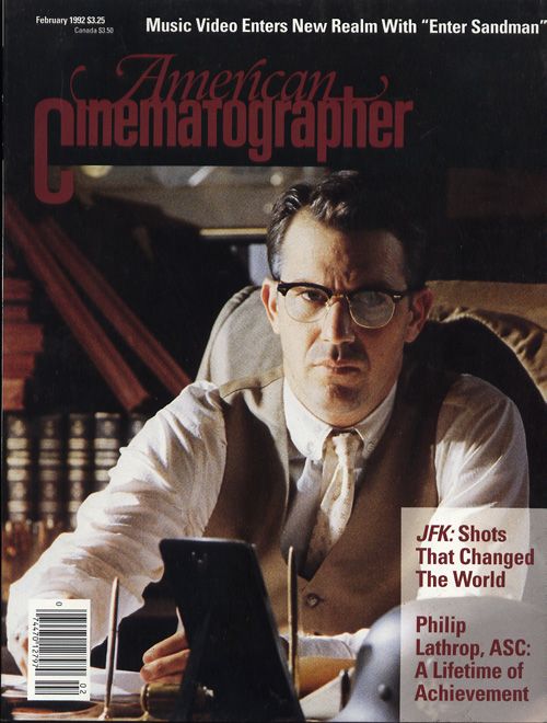 AMERICAN CINEMATOGRAPHER magazine side cover Issue 871 February 1992