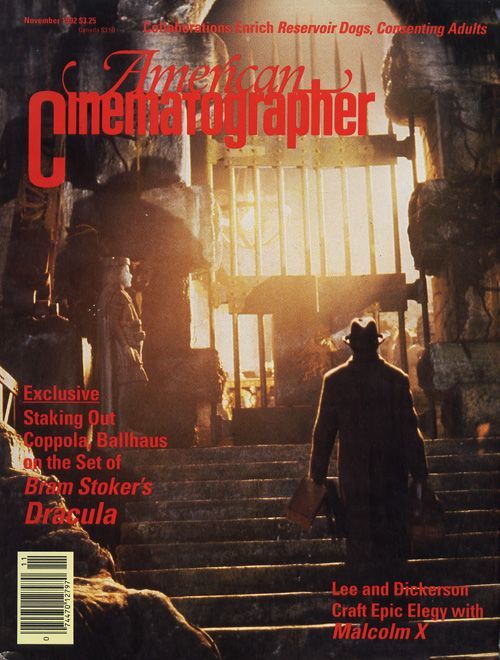 AMERICAN CINEMATOGRAPHER magazine side cover Issue 880 November 1992