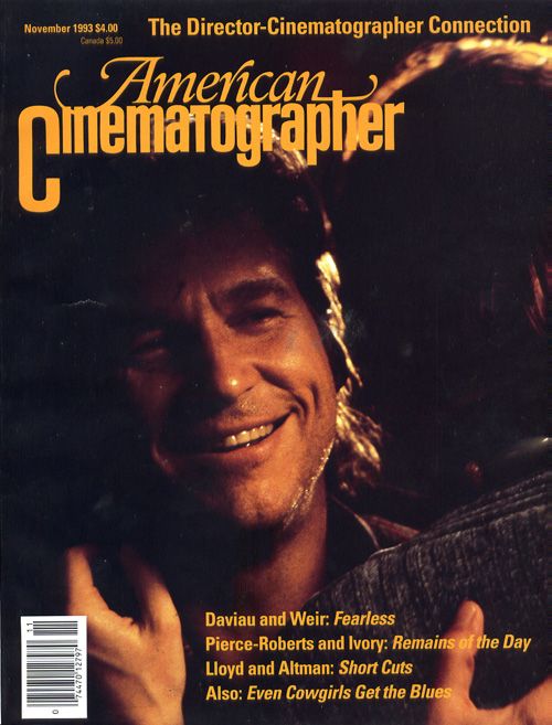 AMERICAN CINEMATOGRAPHER magazine side cover Issue 892 November 1993