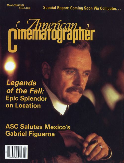AMERICAN CINEMATOGRAPHER magazine side cover Issue 908 March 1995