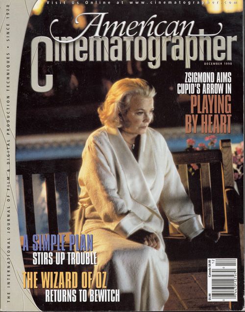 AMERICAN CINEMATOGRAPHER magazine side cover Issue 953 December 1998