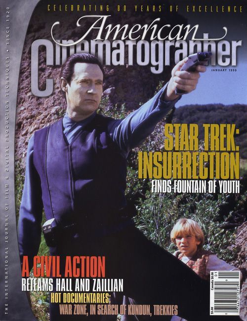 AMERICAN CINEMATOGRAPHER magazine side cover Issue 954 January 1999