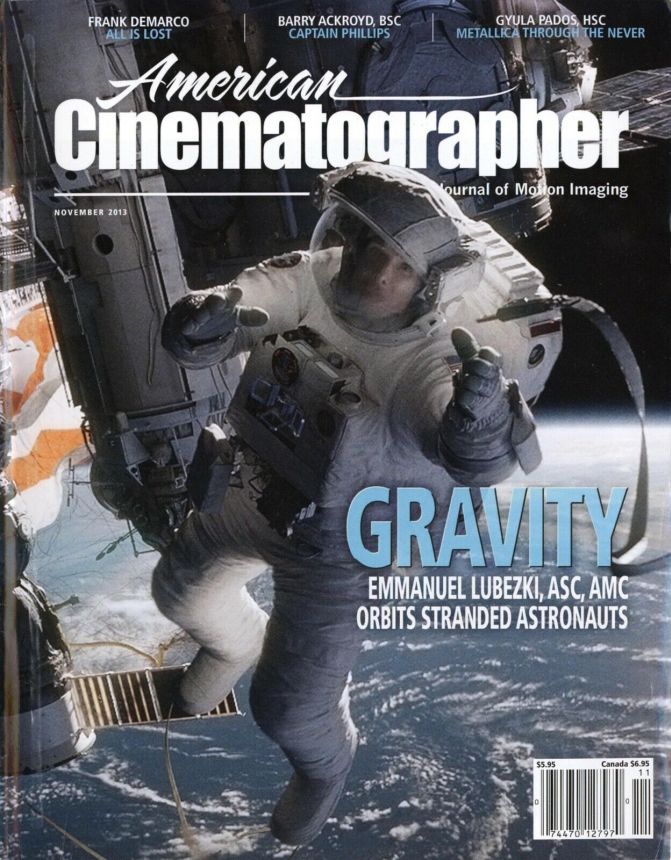 AMERICAN CINEMATOGRAPHER magazine side cover  November 2013