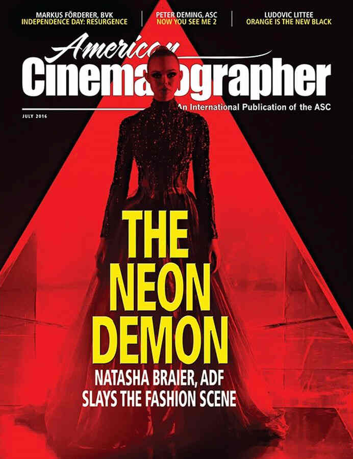 AMERICAN CINEMATOGRAPHER magazine side cover July 2016