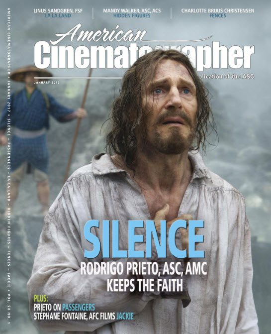 AMERICAN CINEMATOGRAPHER magazine side cover January 2017