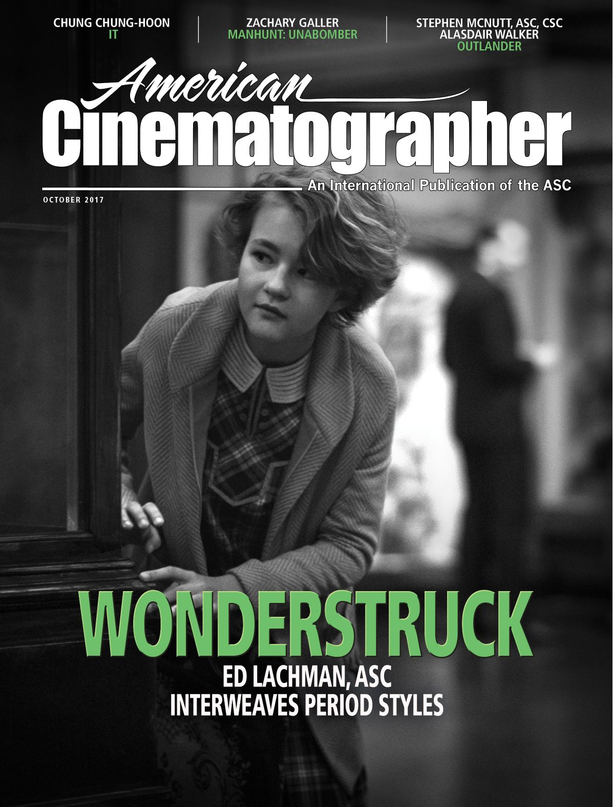 AMERICAN CINEMATOGRAPHER magazine side cover  October 2017