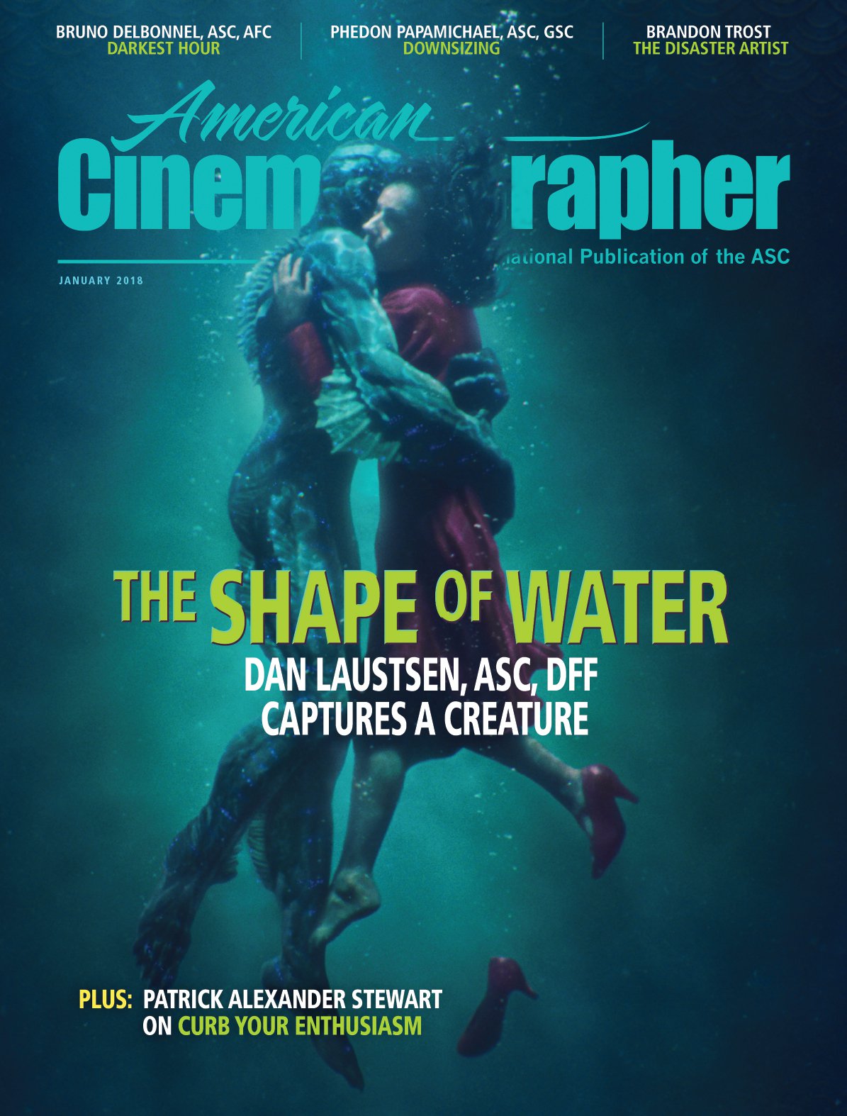 AMERICAN CINEMATOGRAPHER magazine side cover  January 2018